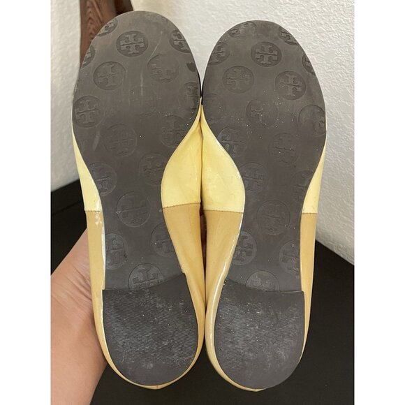 Tory Burch Reva Ballet Flats 5.5 Yellow Slip On Shoes Sandals Twee Luxury Casual - Picture 4 of 6
